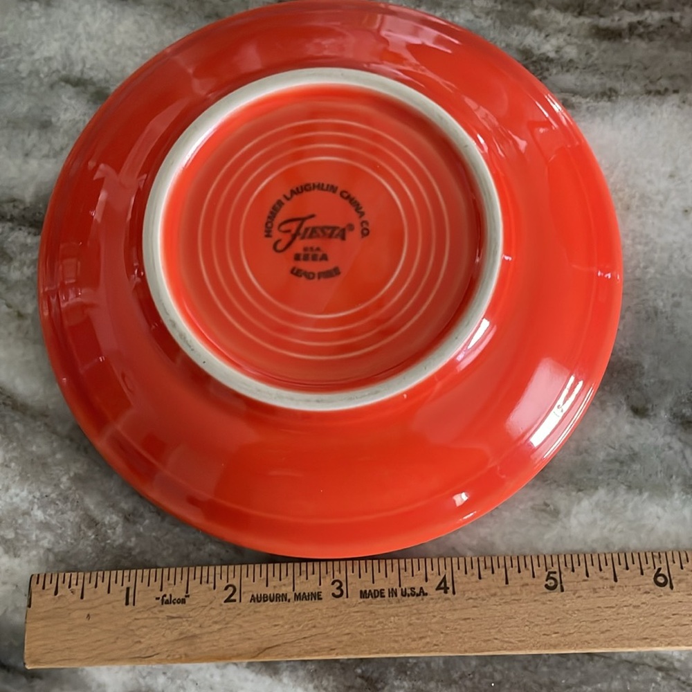 Fiesta Poppy Color Cup and Saucer set - Picture 2 of 4